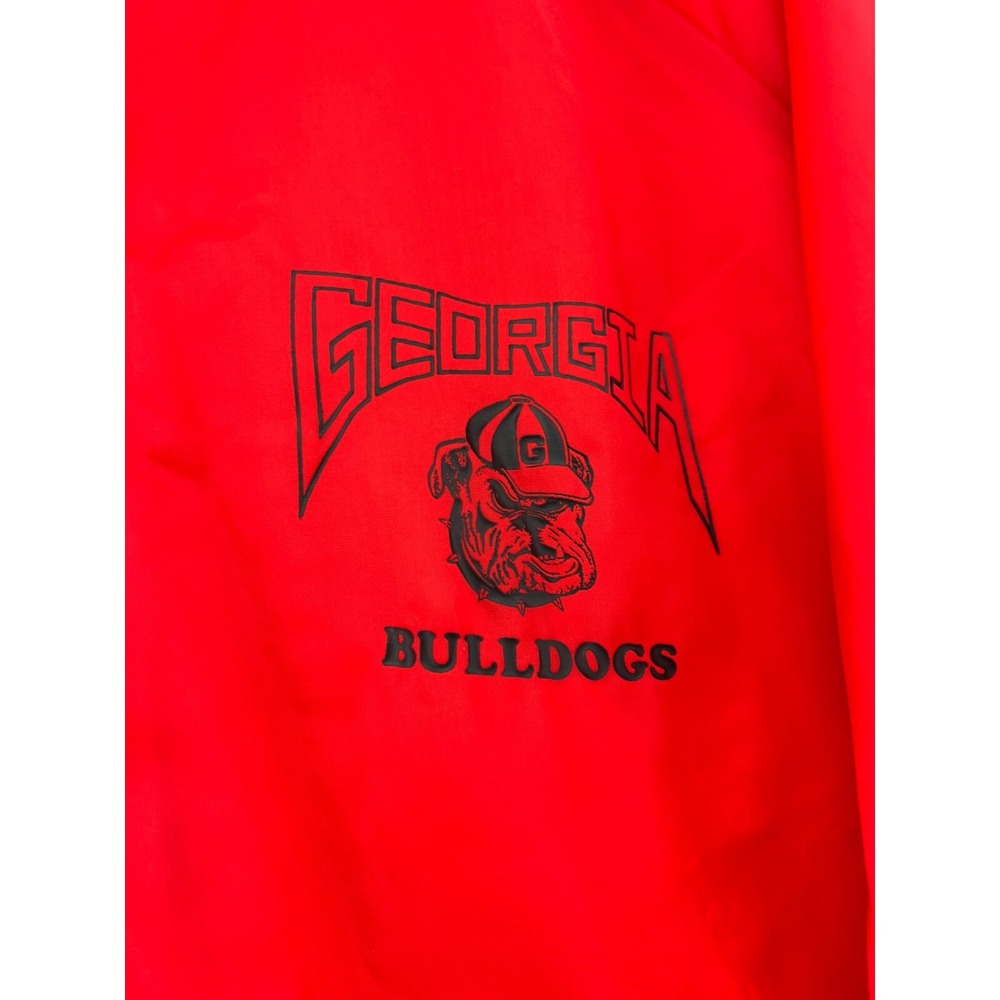 VTG Coachman by Windbreaker Jacket Mens Medium Georgia Bulldogs Red Button Snap - Picture 2 of 7